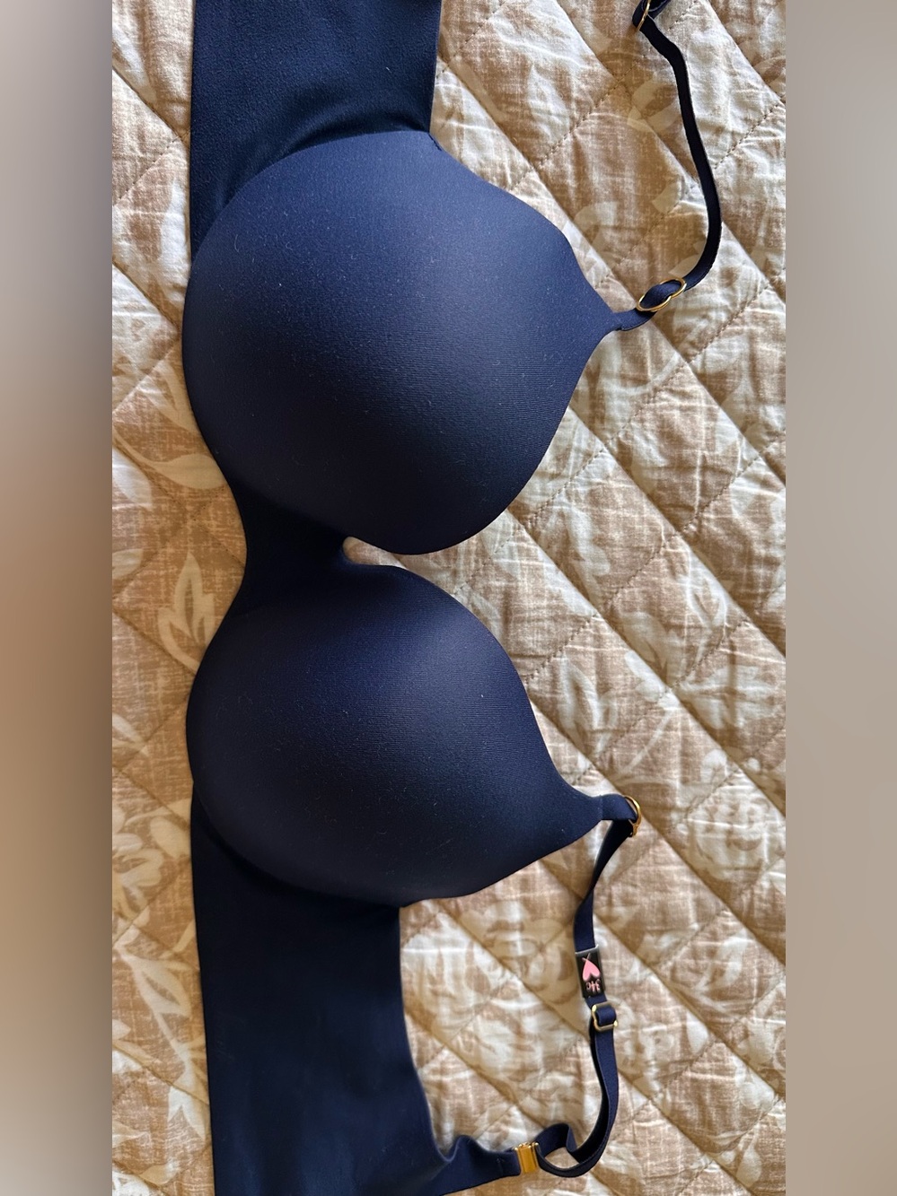 Victoria's Secret LOVE CLOUD Perfect Shape Incredible Push-Up Navy Blue Bra 34C - Picture 5 of 12